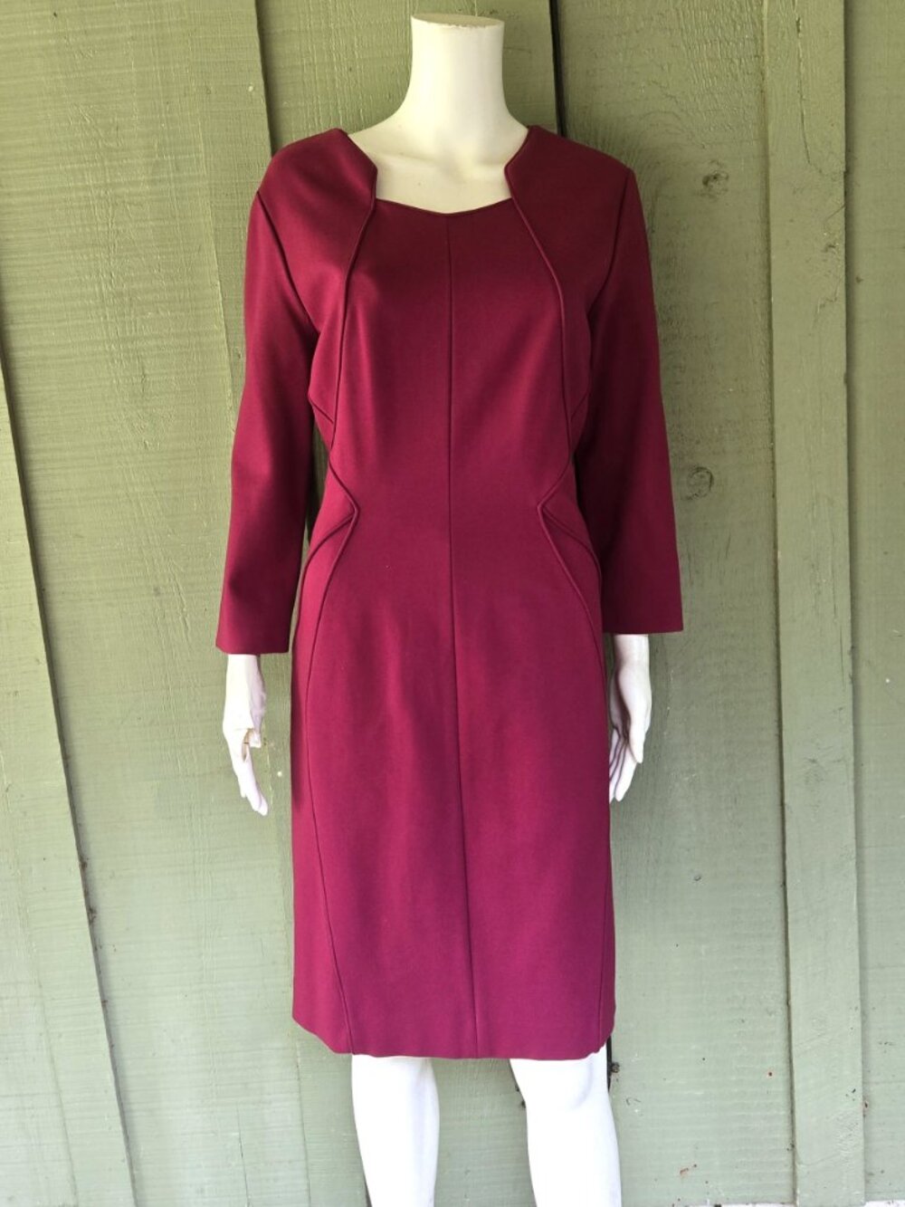 New ANTONIO MELANI Dark Red Sheath Dress 14